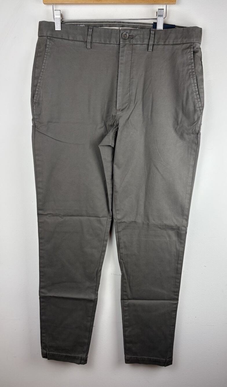 Banana Republic Lived In Chino Pants Men 34x34 Brown Slim Fit Stretch Preppy